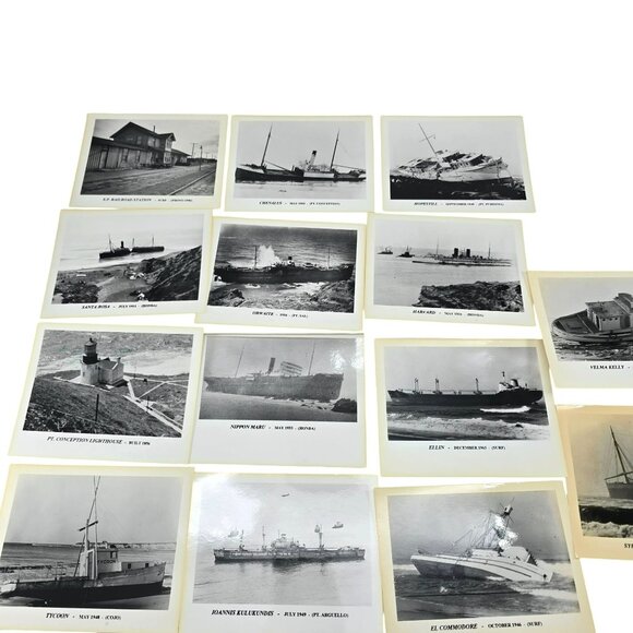 Vintage Maritime Postcard Collection Of 14 Black & White Ship Photographs LI636 - Picture 2 of 6